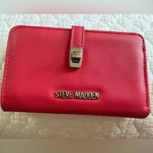 Steve Madden Fuchsia Wallet with Silver Accent